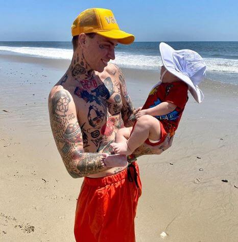 Midnight Thomas Musto with his father, Blackbear.